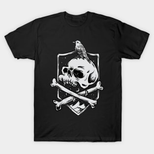 Skull and bird coll and newest T-Shirt